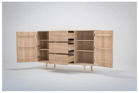 Komoda z masívneho dubového dreva s 3 zásuvkami Gazzda Fawn, šírka 180 cm