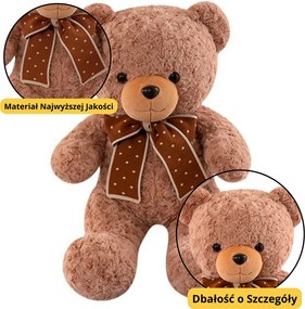 LEAN Toys Plyšový maskot plyšový medvedík s bodkami 45cm