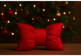 INTERMEDIC SK Dekoračný vankúš Mašľa červená Veľkosť: 40x30 cm