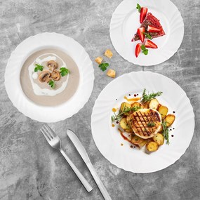 Sklenená jedálenská súprava 18 ks Luna – Orion