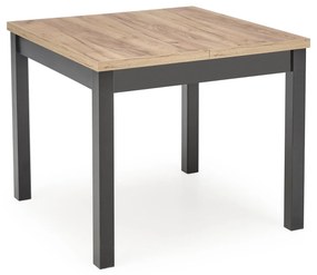 Rozkladací jedálenský stôl TIAGO SQUARE remeselný dub/čierny