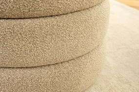 Dizajnová lavica s úložným priestorom TAUPE BOUCLÉ 115 cm – elegantný štýl a komfort
