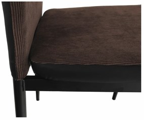 Jedálenská stolička Enra - tmavohnedá / čierna