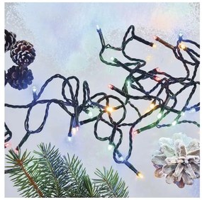 LED vianočná svetelná reťaz 12 m, multicolor