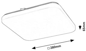 Rabalux 75013-LED Stropné svietidlo so senzorom VENDEL LED/12W/230V 4000K 28x28cm