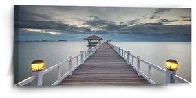 Sablio Obraz Drevené mólo - 110x50 cm