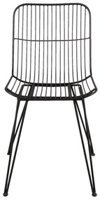 Kovová čierna stolička Indiq - 42*55*83 cm
