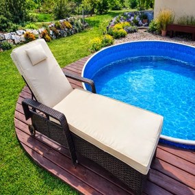 Vankúš / podsedák s vankúšom na záhradné lehátko