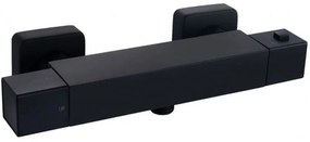 Termostatická batéria MEXEN CUBE - čierna, 77200-70