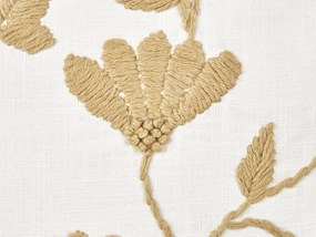 Sada 2 bavlnených vankúšov s kvetinovým vzorom 45 x 45 cm biela a béžová LUDISIA Beliani