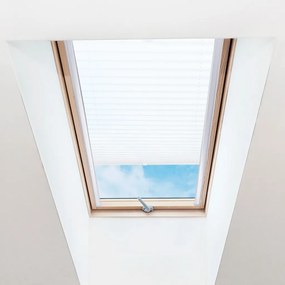 FOA Plisé roleta na strešné okná, Priesvitná, Biela, P 001 , 100 x 70 cm