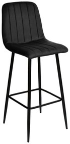 Barová stolička toronto velvet čierna | jaks