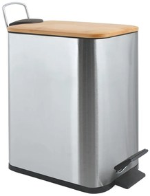 Nášľapný oceľový odpadkový kôš v matne striebornej farbe 5 l Erik – Spirella