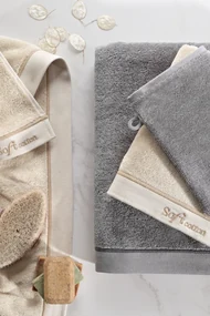 Soft Cotton Darčeková sada uterák, osuška a umývacia žinka AURA