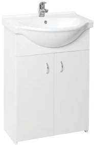 Kúpeľňová skrinka s umývadlom Multi Simple 55,5x42,4 cm biela SIMPLE55WH, 1 ks