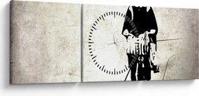 Obraz - Pocit voľnosti (s hodinami) (90x30 cm)