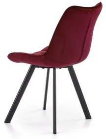 Jedálenská stolička COMORO, 1 ks, tmavočervená