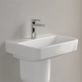 VILLEROY &amp; BOCH O.novo závesné umývadielko s otvorom, bez prepadu, 500 x 370 mm, biela alpská, s povrchom CeramicPlus, 434451R1