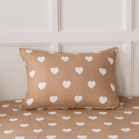Obliečky z mikrovlákna CARAMHEART hnedé Rozmer obliečky: 2 ks 70 x 90 cm | 200 x 220 cm
