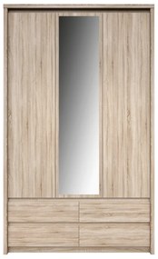 Tempo Kondela Skriňa so zrkadlom 3D4S, Dub sonoma, NORTY TYP 1