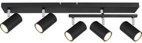 Globo 57911-5B - Bodové svietidlo ROBBY 5xGU10/35W/230V čierna