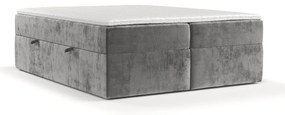 Sivá boxspring posteľ s úložným priestorom 200x200 cm Yoko – Maison de Rêve