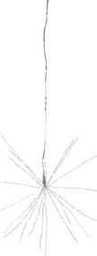 Star trading Závesná LED svetelná dekorácia FIREWORK 60x LED P.26 cm strieborná
