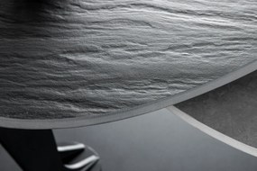 Konferenčný stolík MOVEMENT 95-160 cm keramický, čierno-sivý