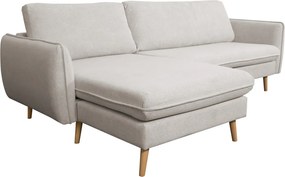 Rohová sedačka Salma, krémová látka, univerzálna pravá/ľavá