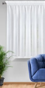 ZÁCLONA MIREA NA PÁSKE 350 X 150 CM BIELA