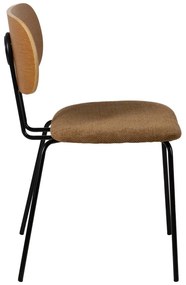 Jedálenská stolička v hnedej a prírodnej farbe v súprave 4 ks Cleo – Ixia