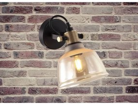 Klausen 101000 - Nástenné svietidlo ASGARD 1xE27/11W/230V béžová/čierna/zlatá