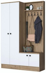 Predsieňová zostava Pone White and Walnut I