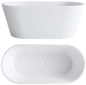 Rea Ofelia, voľne stojaca akrylátová vaňa 1700x740x595 mm, biela lesklá, REA-W0126