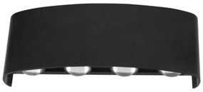 Top Light - LED Vonkajšie nástenné svietidlo RAY LED/8W/230V IP44 4000K čierna