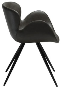 Sivé čalúnené jedálenské kreslo s podrúčkami Gaia – DAN-FORM Denmark