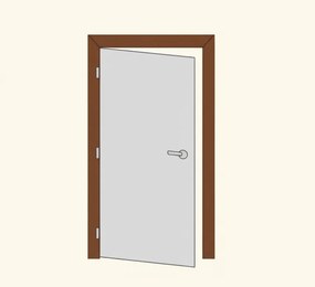 Plechové dvere 90, ľavé, pozinkované