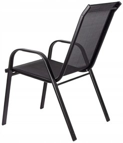 TEXIM Záhradná jedálenská zostava - stôl VIKING XL + 6x stolička RAMADA, hliník + umelé drevo / oceľ + textil