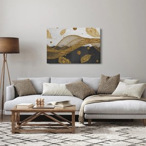 Obraz - Zlaté pierka (90x60 cm)