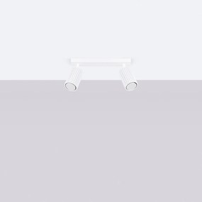 Bodové svietidlo Karbon, 2x biele kovové tienidlo, (možnosť polohovania)