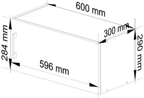 Horná kuchynská skrinka LIMA W60OK biela / dub sonoma