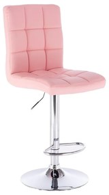 LuxuryForm DESIGN Barová stolička TOLEDO na striebornom tanieri - ružová