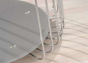 Konferenčný stolík Riva, kov/cappuccino sklo