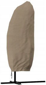 Záhradný skladací slnečník LEVI 300 cm, béžovo-hnedý + obal zdarma