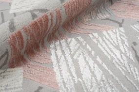 TA Koberec E464A SVETLO SIVÁ/TMAVORUŽOVÁ ASTHANE