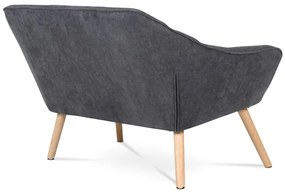 BONTEC Dvojmiestna pohovka, sivá, látka, AK-322 GREY2 Farba: Strieborná