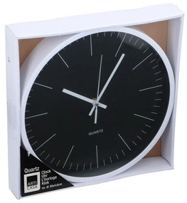 EDCO Nástenné hodiny, čierne, 30 cm