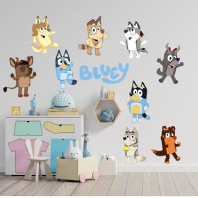 60x120cm Bluey 2 - textilná nálepka na stenu