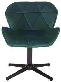 LuxuryForm DESIGN Stolička MILANO VELUR na čiernom kríži - zelená