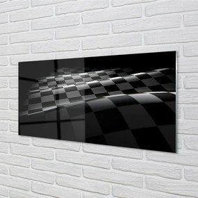 Sklenený obraz checker vlajky 120x60 cm